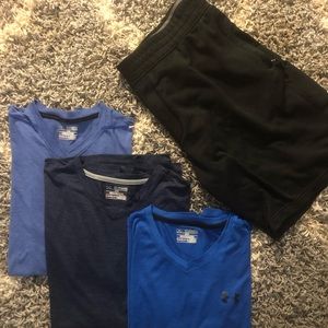 EUC lot Men’s Under Armour UA XXL shirts shorts